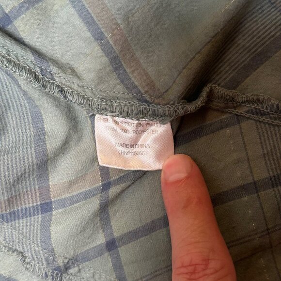 3J Workshop Johnny Was Embroidered Plaid Snap Shirt Green M Y2K Rock N Roll - Picture 9 of 12